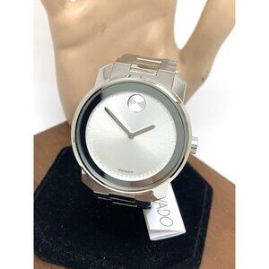 Movado Men's Watch 3600257Bold Swiss Quartz Silver Dial Stainless Steel 42mm